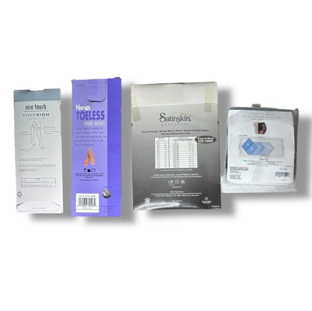 SEARS x HANES x SATINSKIN x WALGREENS Mixed Hosiery Lot of Four